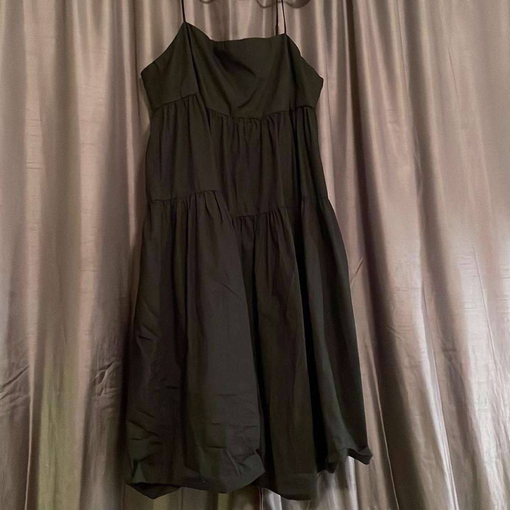 J. Crew Cotton Poplin Tiered ruffle dress